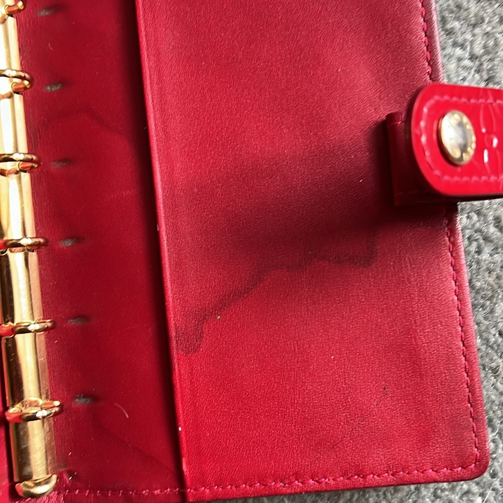 Louis Vuitton Authentic Red Vernis PM Agenda LIKE NEW - Picture 4 of 10
